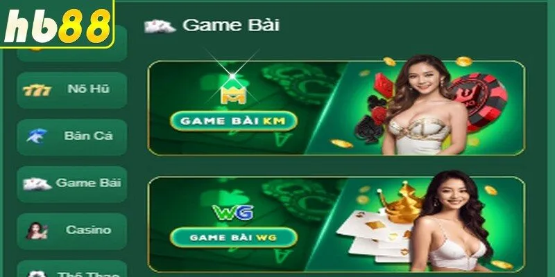 Top những sảnh cược siêu hấp dẫn không thể bỏ qua tại game bài HB88