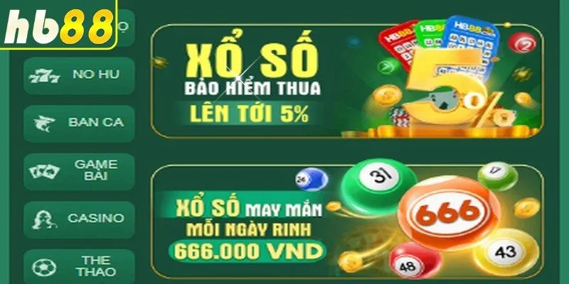 Xổ số HB88 là sảnh cược giải trí hiện đại, kết hợp cùng các đối tác danh tiếng